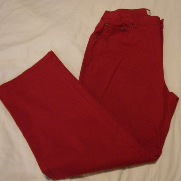 St. John's Bay Denim - St. John's Bay Rust Red Jeans NWOT Size Petite 14